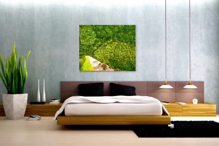 Green Bedroom Design Featuring Fractals